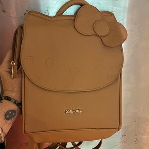 Hello Kitty Brown Backpack with Bow